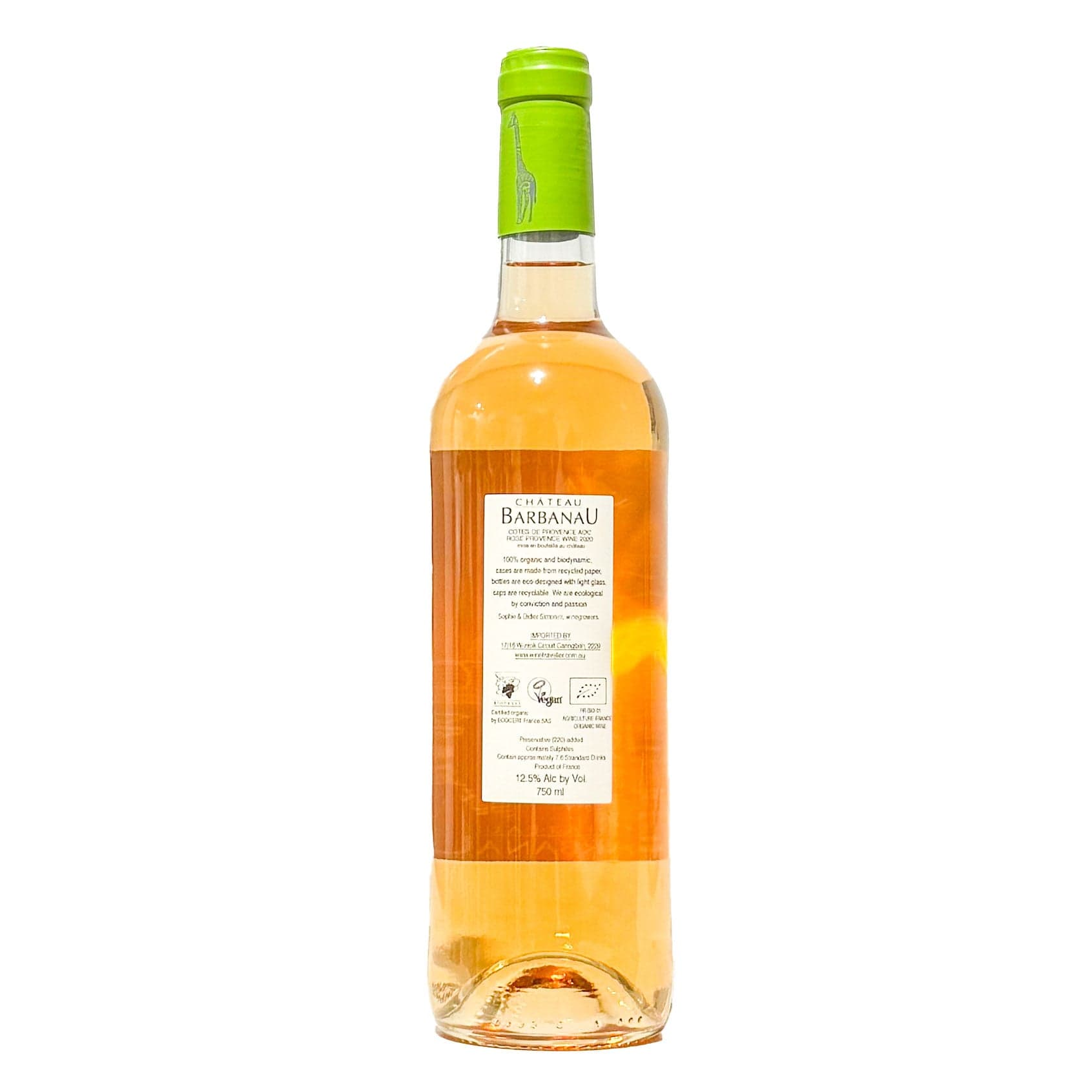 Château Barbanau Rośe Château Barbanau La Girafe, Côtes De Provence Aoc Rosé