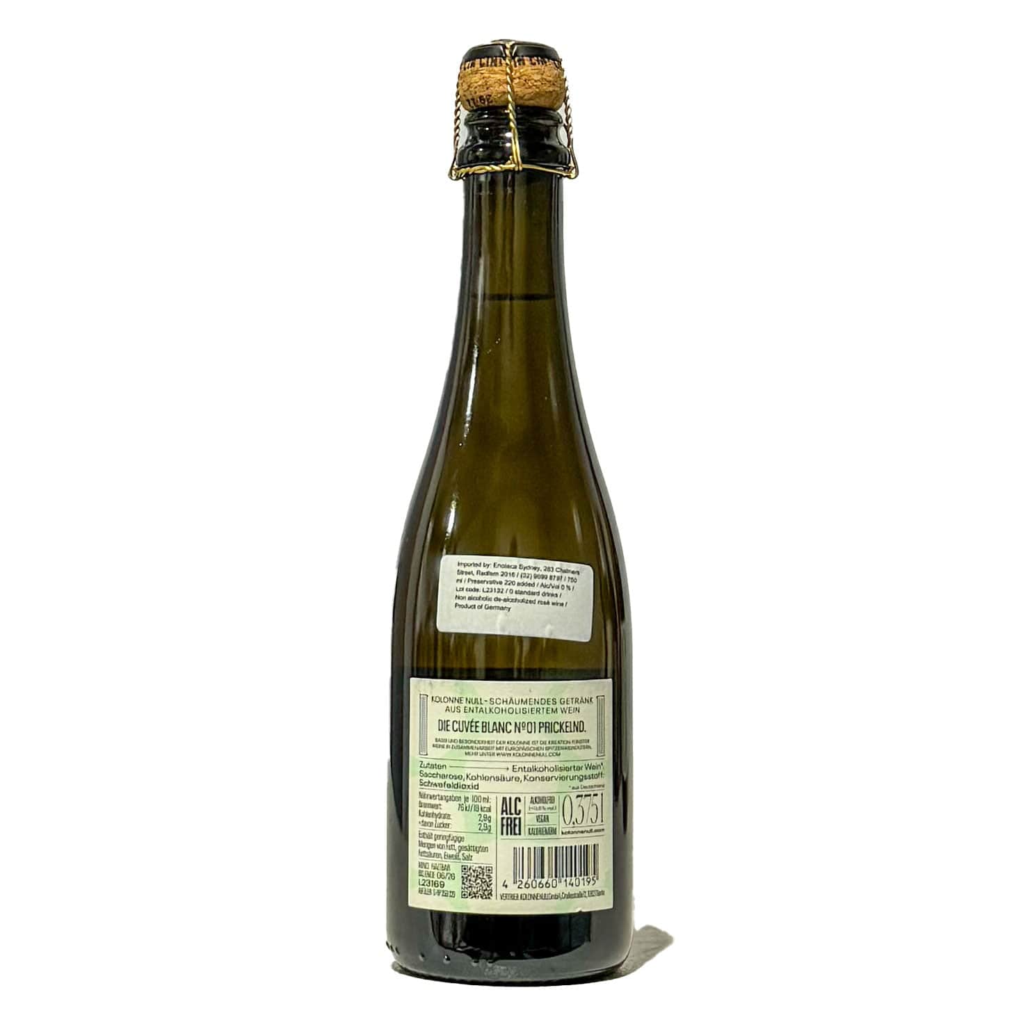 Kolonne Null Non-Alcoholic Kolonne Null  Cuvée Blanc No.1 Sparkling 375ml