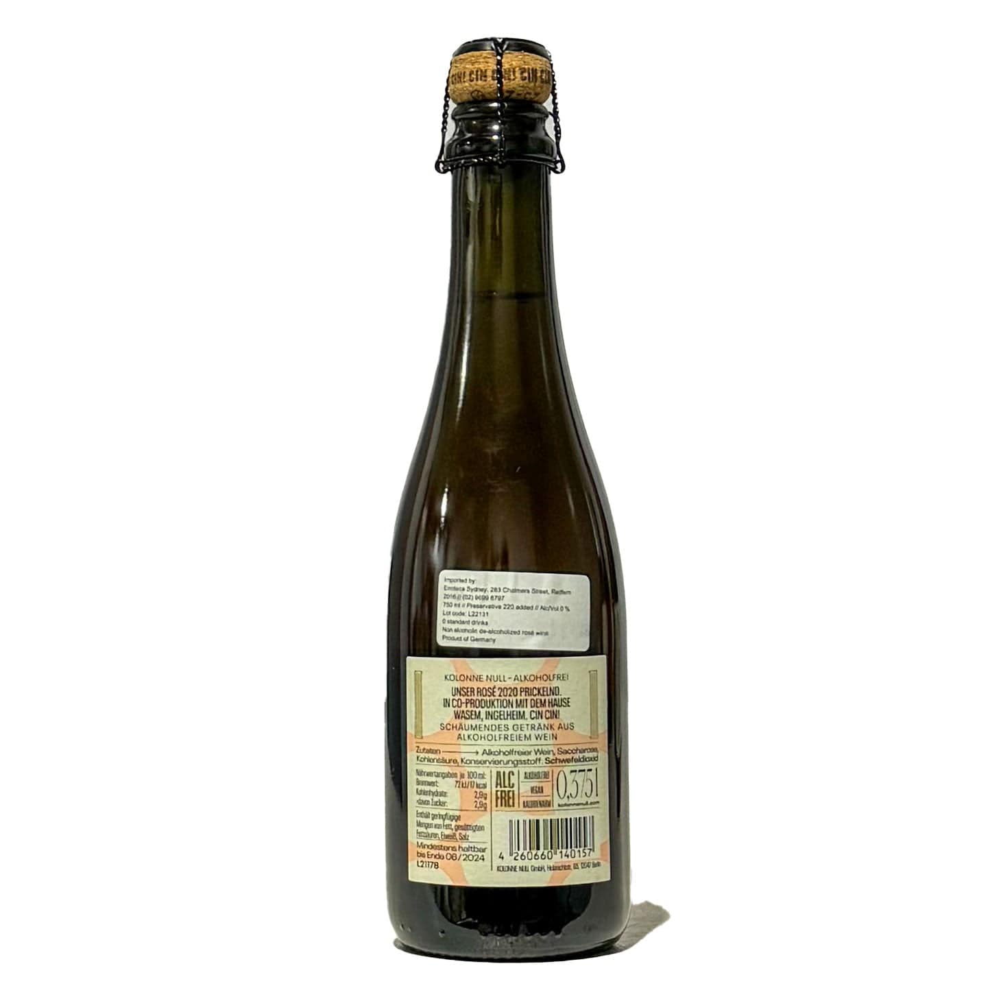 Kolonne Null Non-Alcoholic Kolonne Null Rosé Sparkling Wine - 375ml