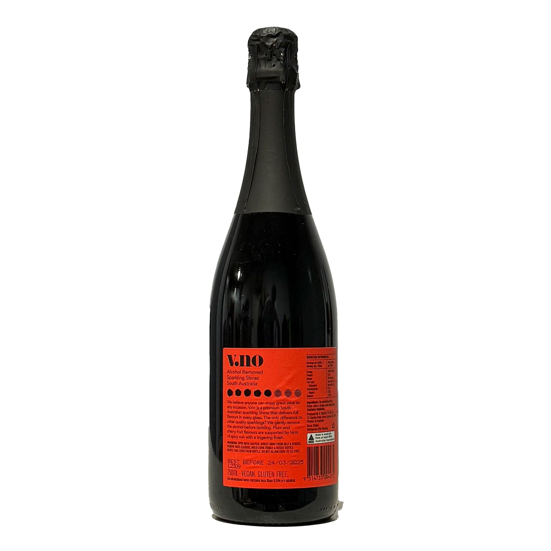 V.no, Patritti Non-Alcoholic V.no Sparkling Shiraz, Alcohol Removed