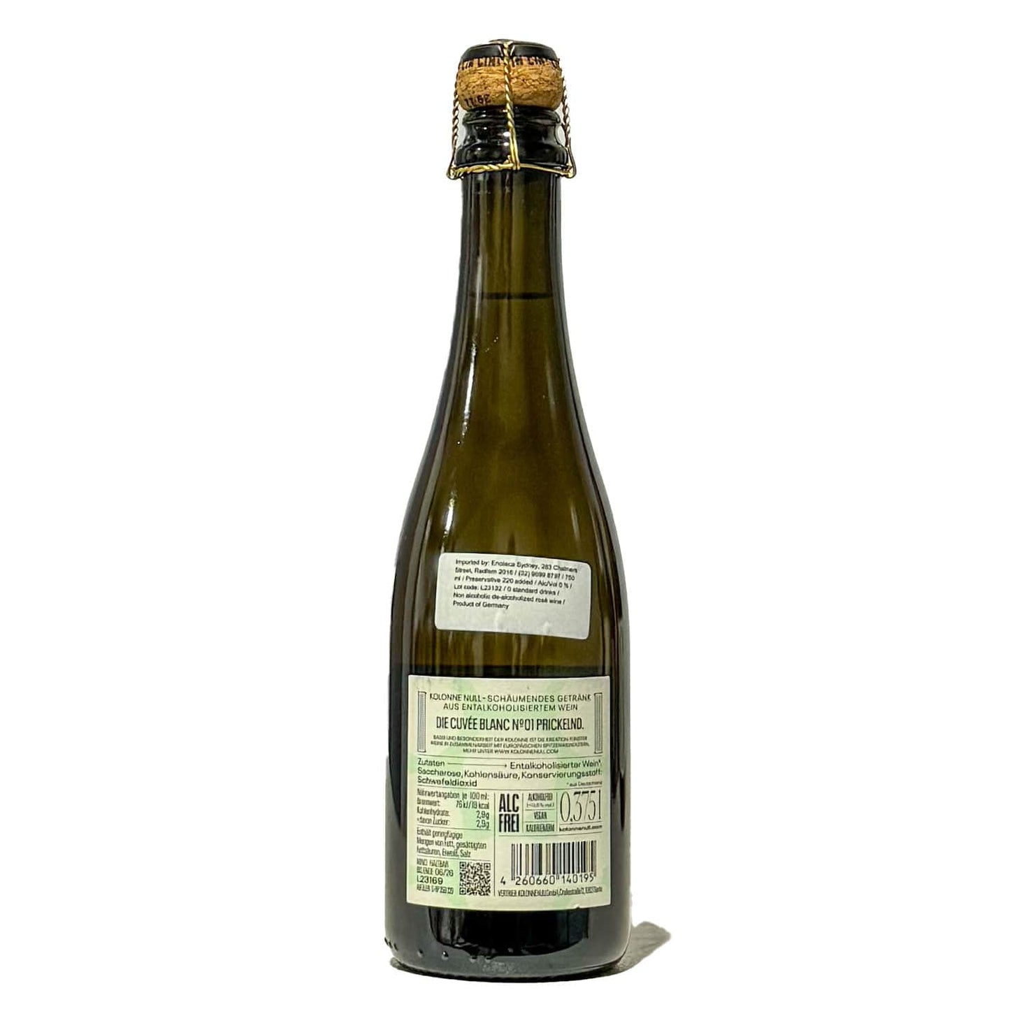 Kolonne Null Non-Alcoholic Kolonne Null  Cuvée Blanc No.1 Sparkling 375ml