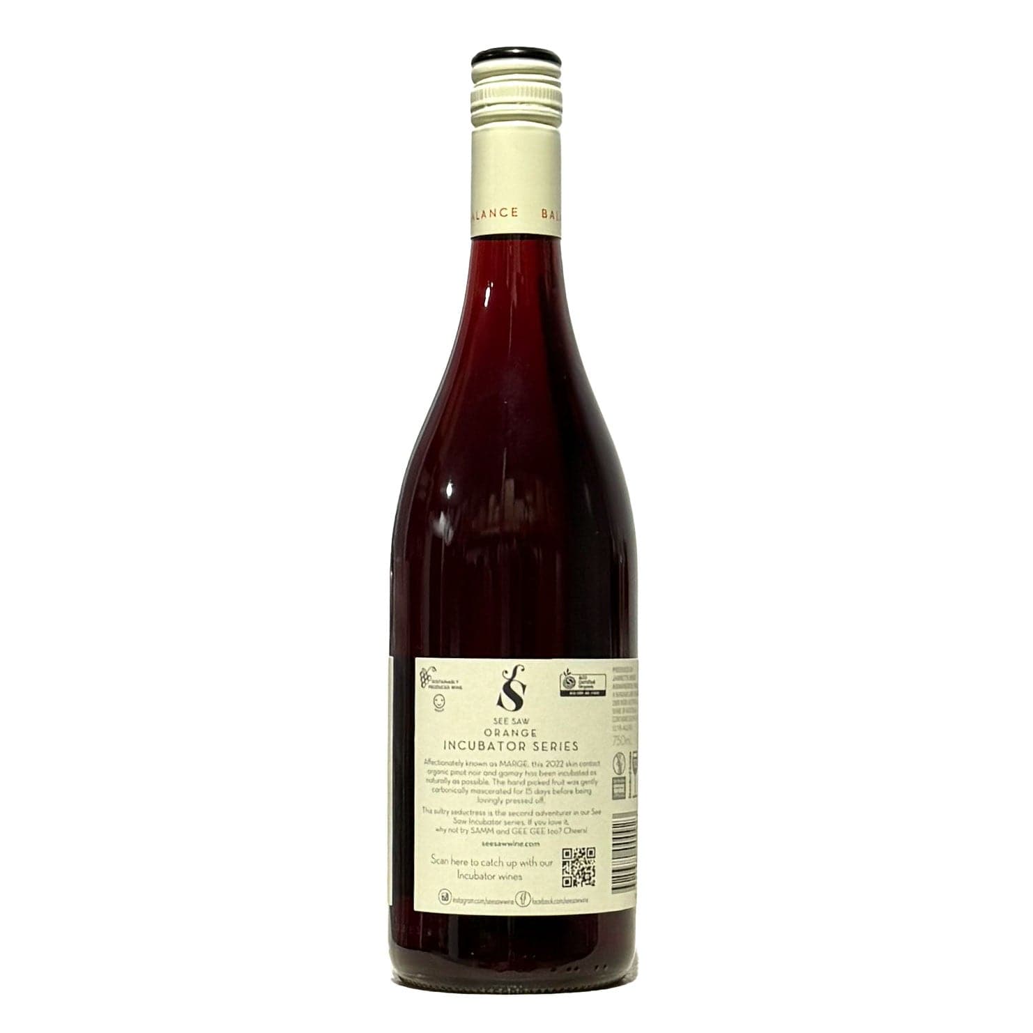 See Saw Wines Pinot Noir See Saw Incubator Range - Marge