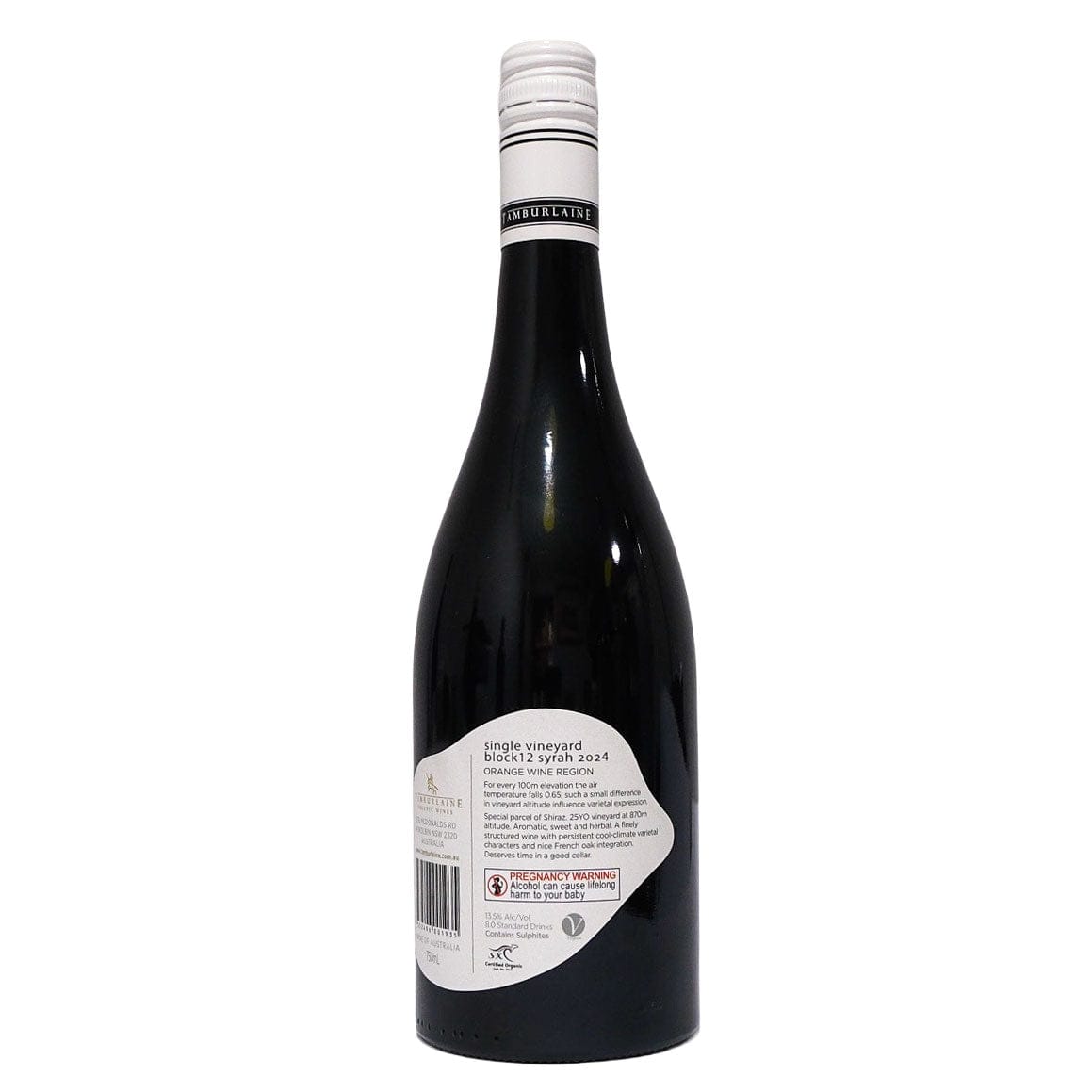 Tamburlaine Shiraz Tamburlaine Point 65 Syhra