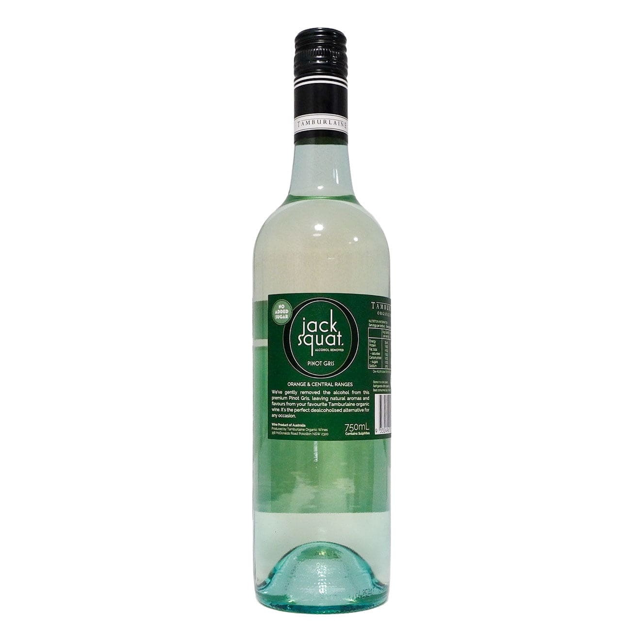 Wine Traveller Tamburlaine Jack Squat No Alcohol Pinot Gris